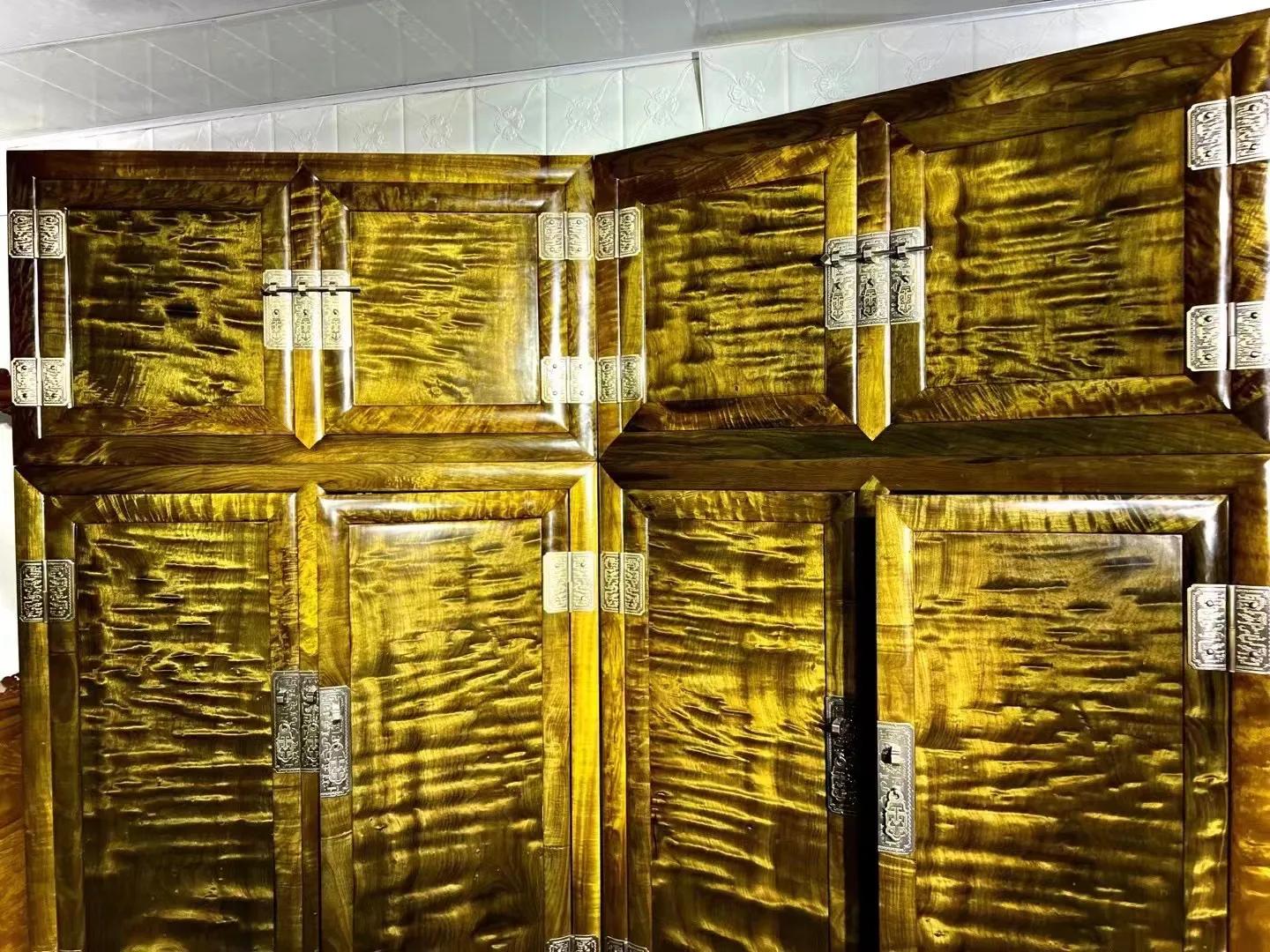 乌木金丝楠实木顶箱柜价格,金丝楠乌木特殊纹理面板