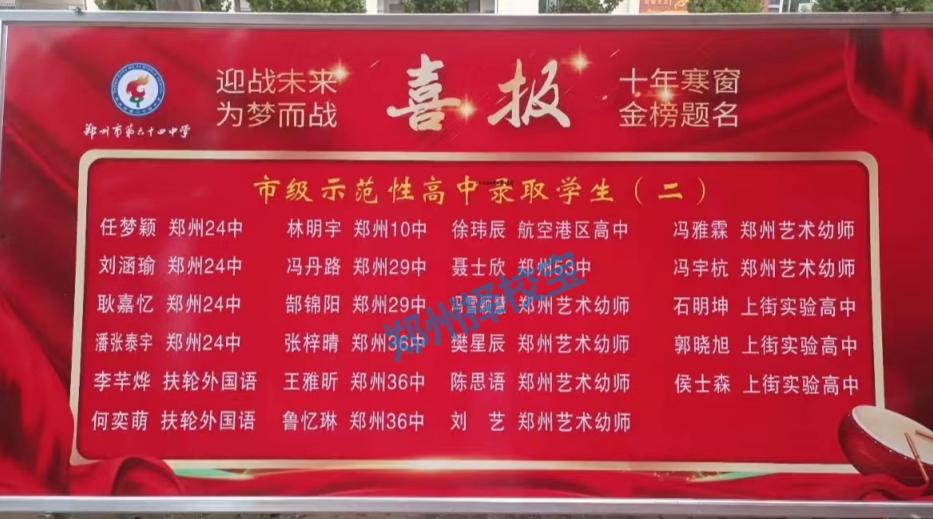 郑州64中2023年中考喜报出炉!学校突飞猛进!