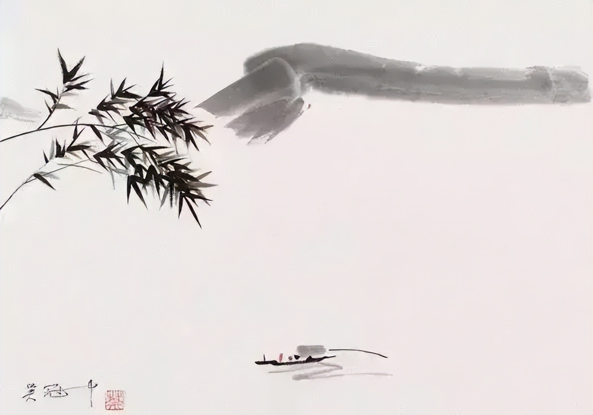 画画难画,吴冠中的竹画作品欣赏