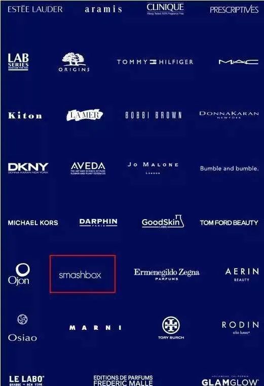化妆品牌子大全,化妆品牌表
