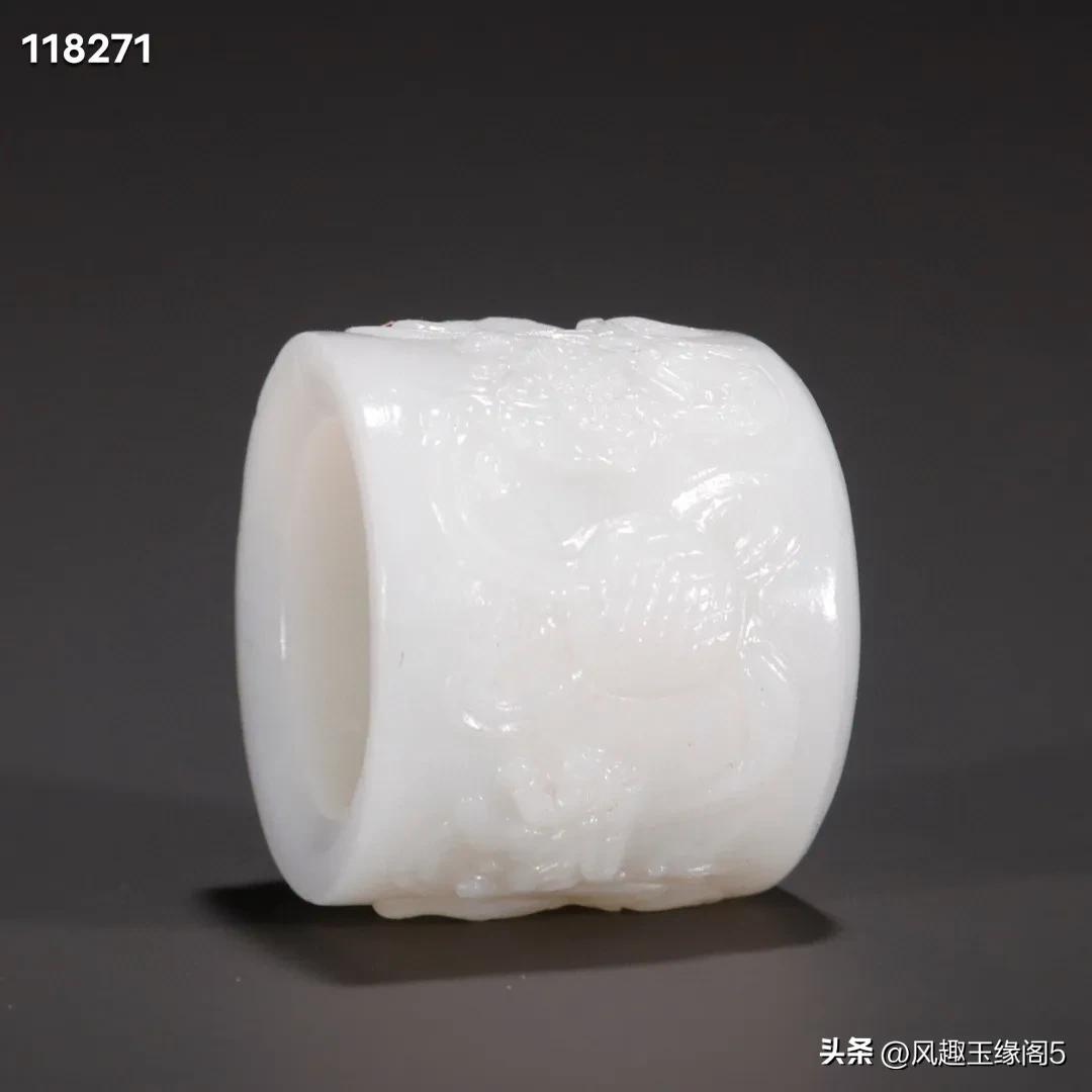 和田玉扳指大号,和田玉青花扳指尺寸