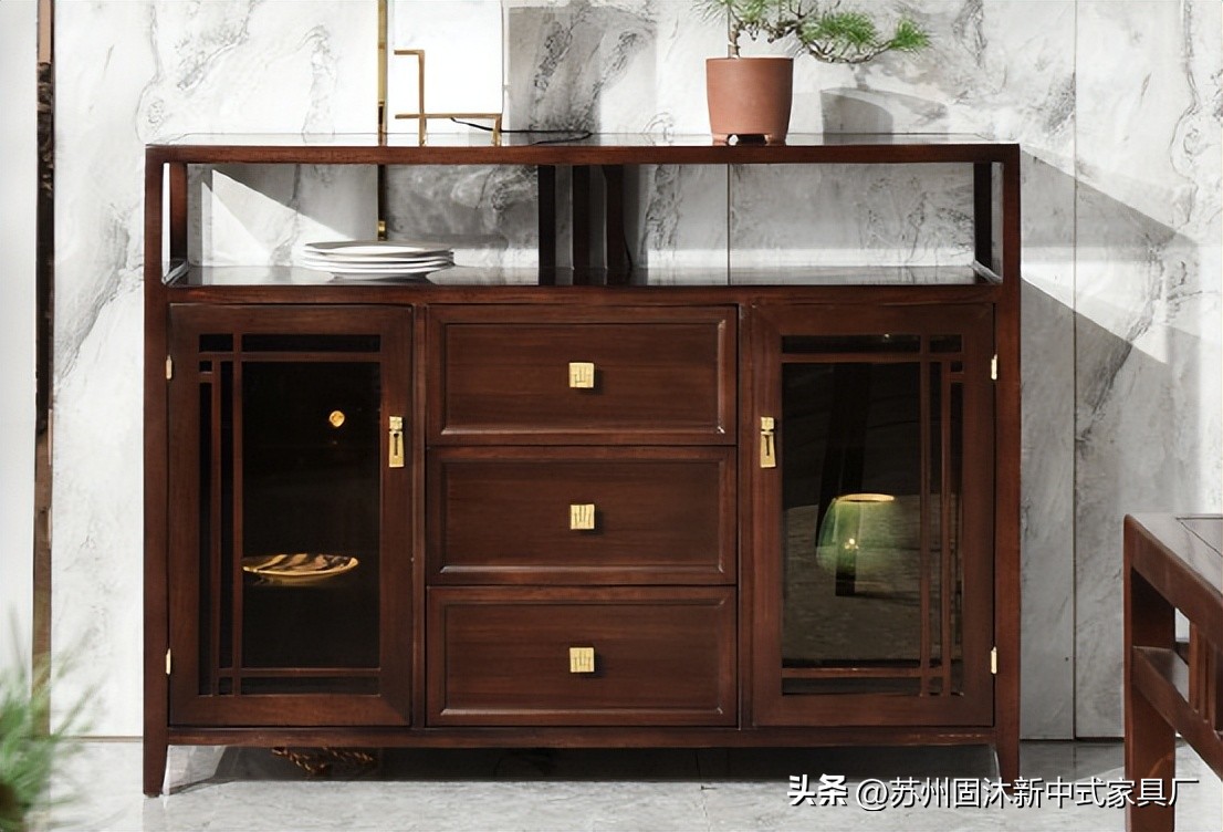 原木家具新中式空间,小户型全套原木家具风格