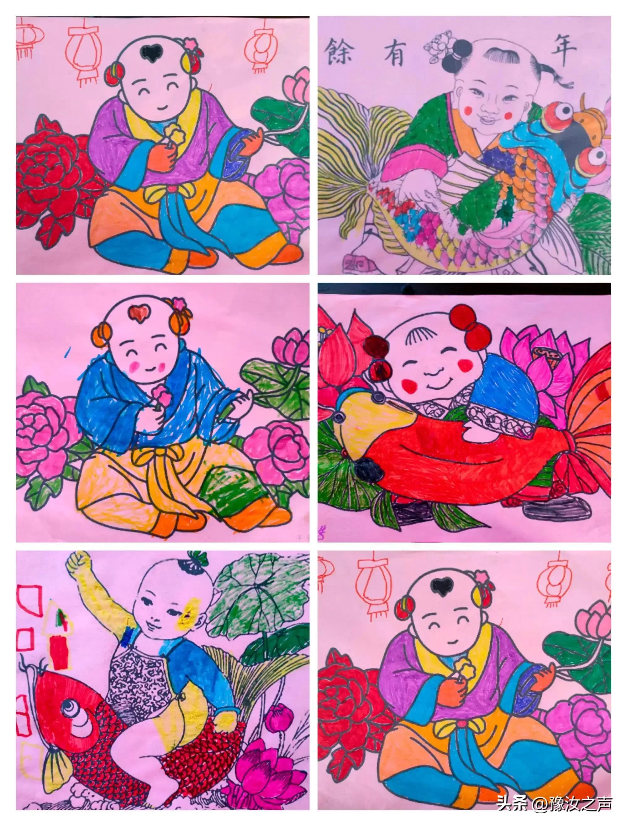 百福年画墙贴画客厅,展现新年气息的年画