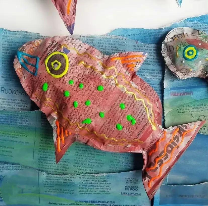 报纸小动物手工图片,纸箱画手工制作动物