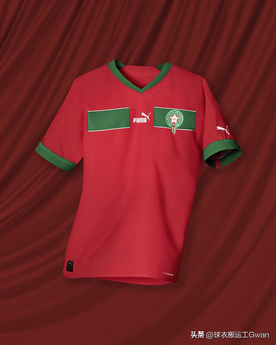 2022年世界杯摩洛哥队服,摩洛哥国家队2022世界杯