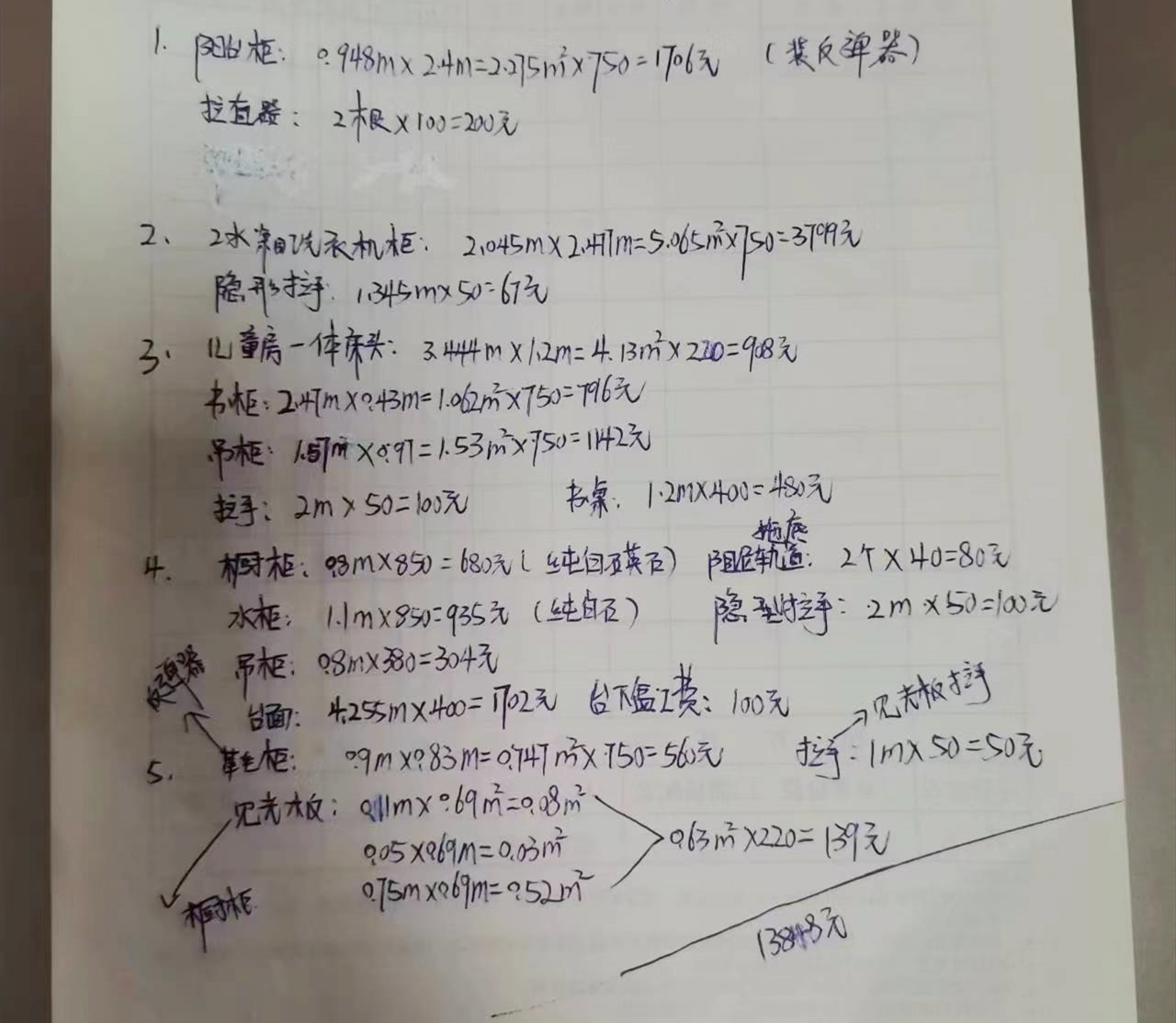 定制柜价格一览表,全屋定制一般多少钱一个平方