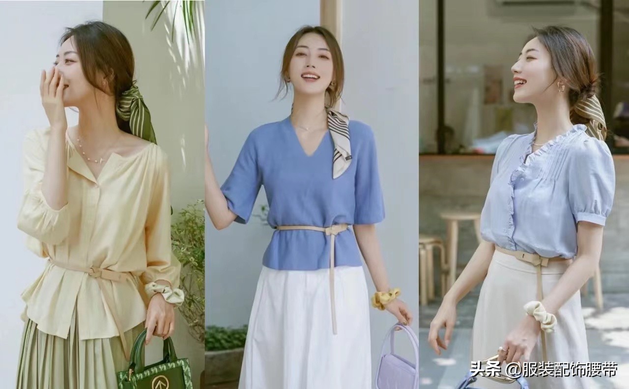 夏季连衣裙搭配腰带街拍,简单包臀连衣裙街拍穿搭