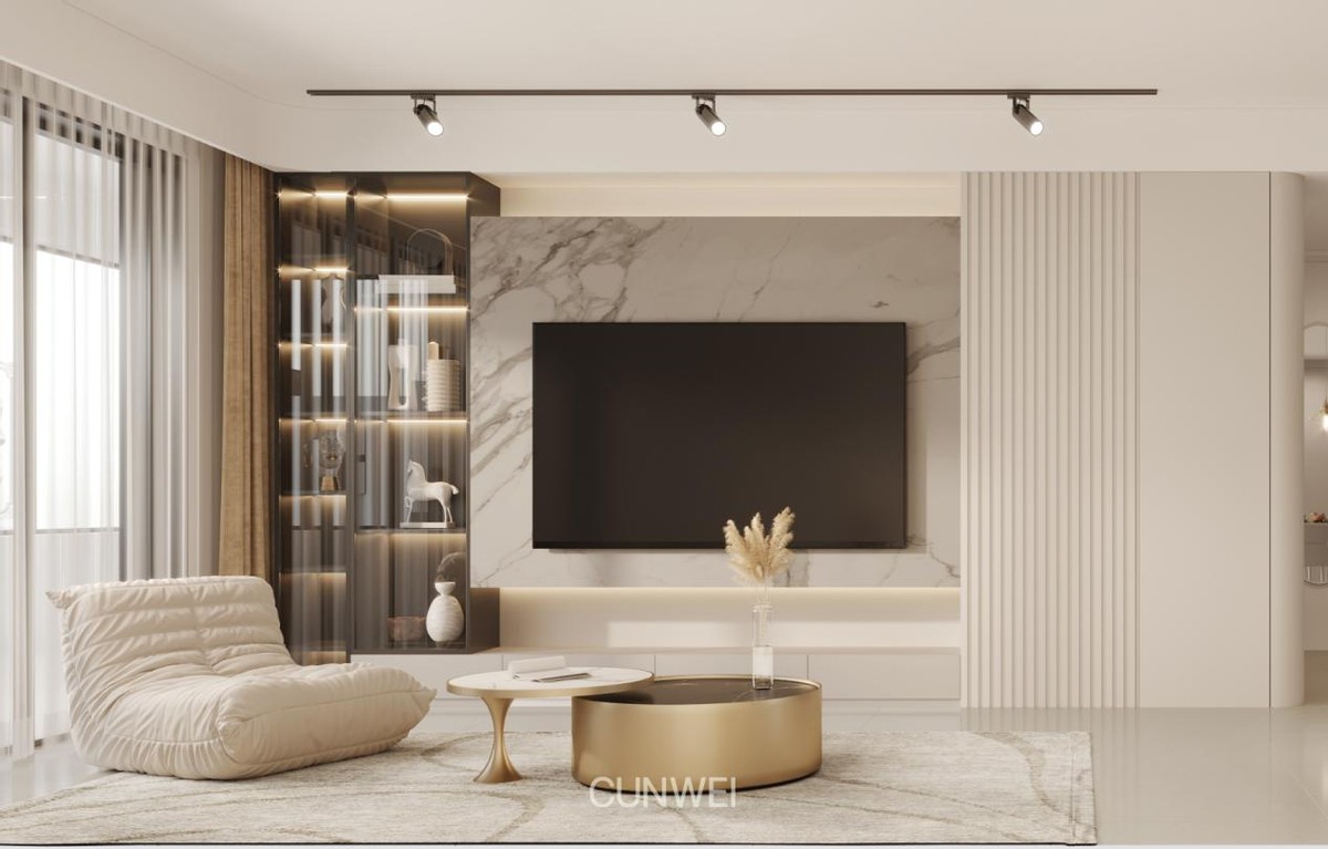 满墙电视柜用什么颜色显得不压抑,满墙电视柜为何难看又压抑