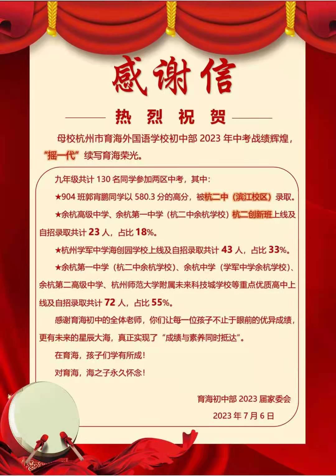 杭州各初中中考成绩哪家强？有学校重高率超62%！真公办崛起之年