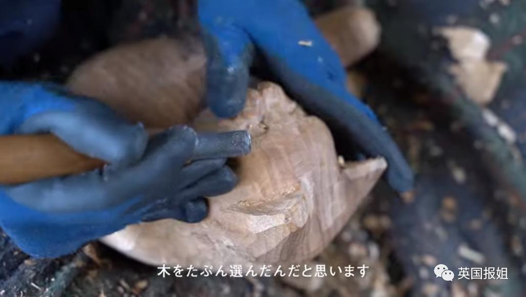 木头雕刻作品猫,手工雕刻木雕小猫