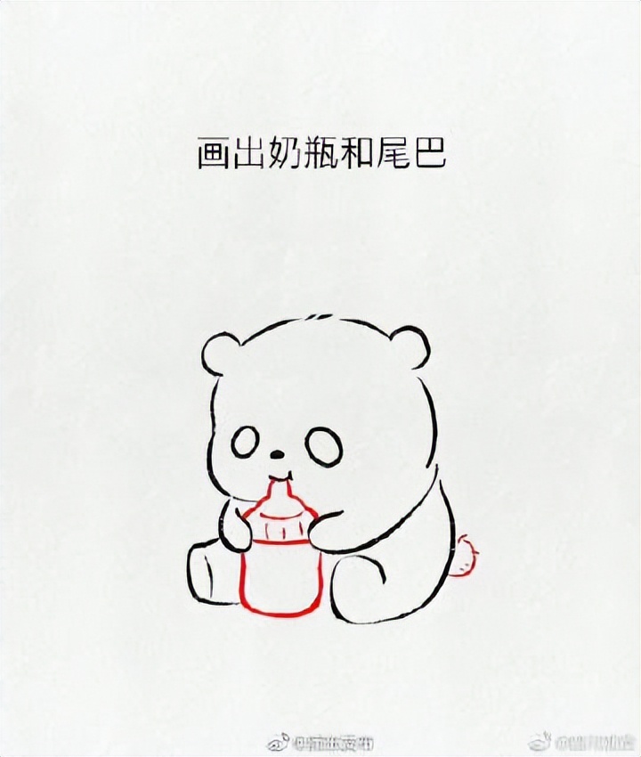 大熊猫一家吃竹子的简笔画,大熊猫简笔画简单又好看
