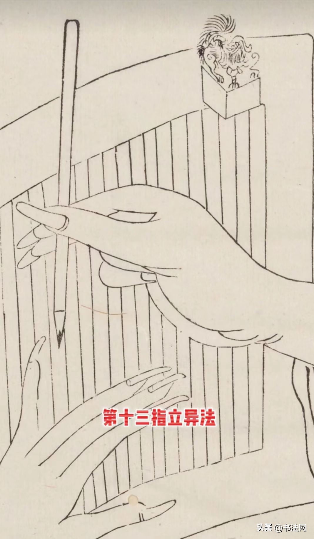 毛笔的执笔方法正确的三个标准,毛笔书法执笔方法和用笔方法技巧