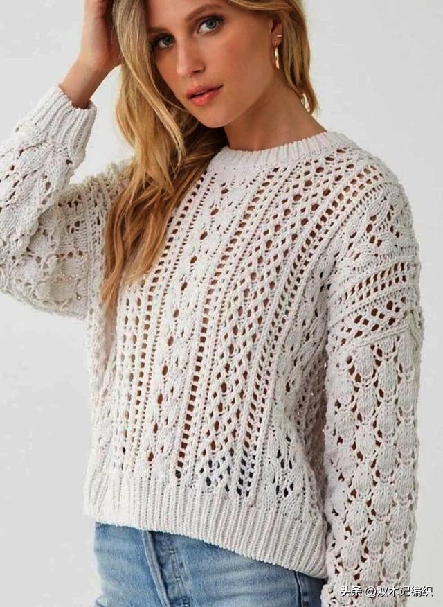 插肩袖套头毛衣花样图解,最简单套头的毛衣花样图案