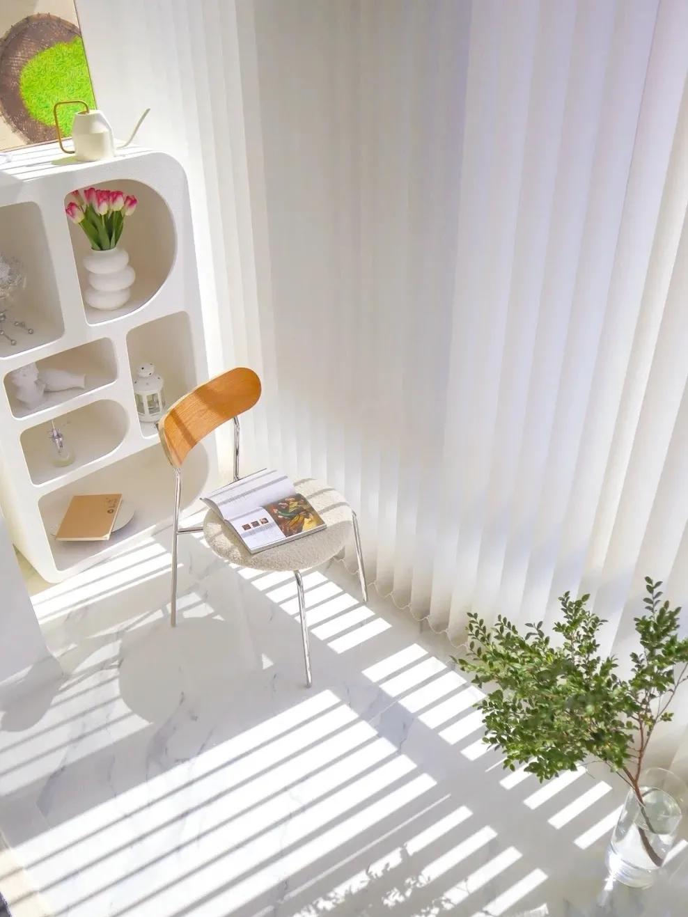 2米单片窗帘挂出来效果,怎么把窗帘挂在2个轨道上