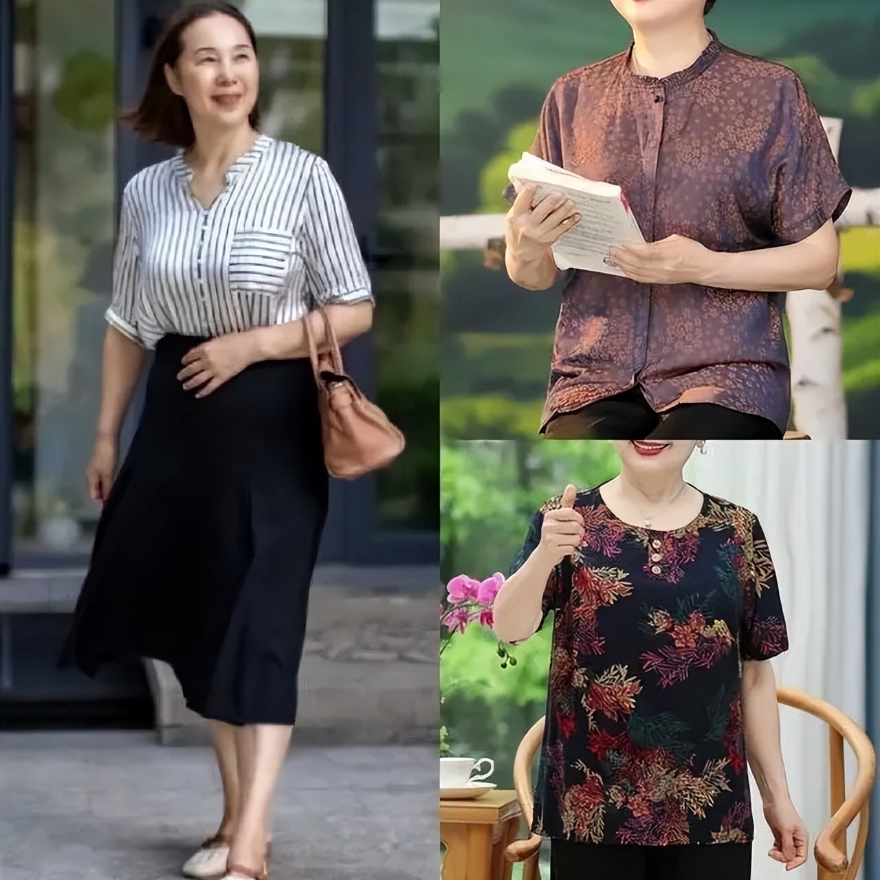 40岁女人别穿老气妈妈装,奶奶衫怎么穿才好看