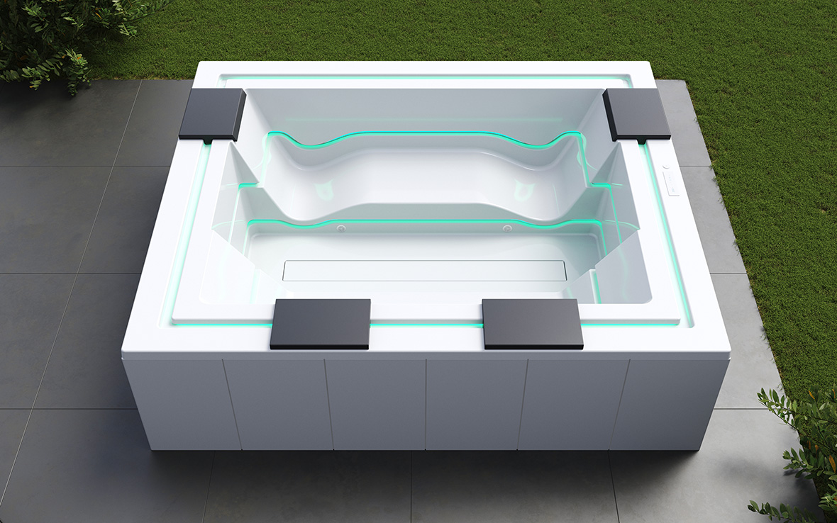 冲浪式按摩浴缸原理,加热功能的简易浴缸