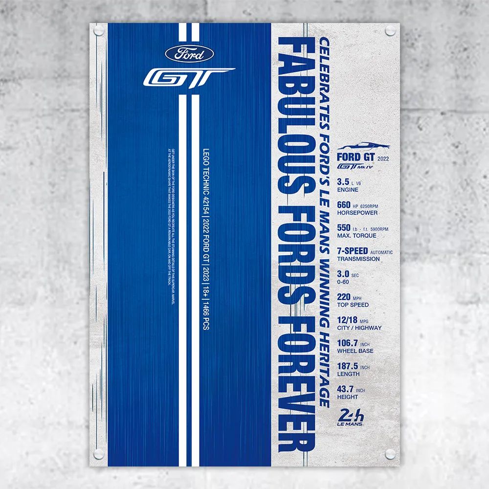 乐高积木福特gt跑车,福特gt2022