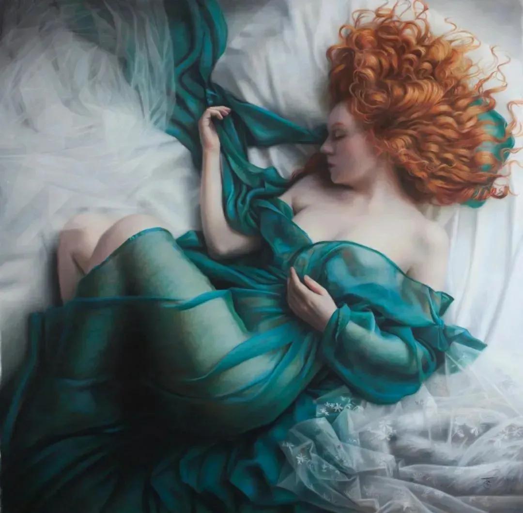 国外当代超写实艺术作品,西方油画大师笔下的绝世美人