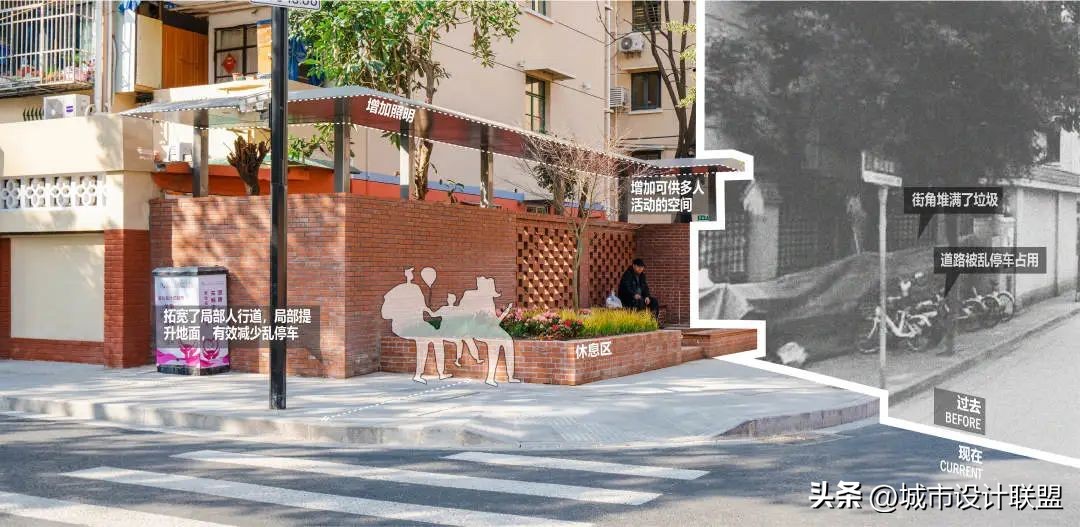 城市微更新街区改造,街区改造对比效果图