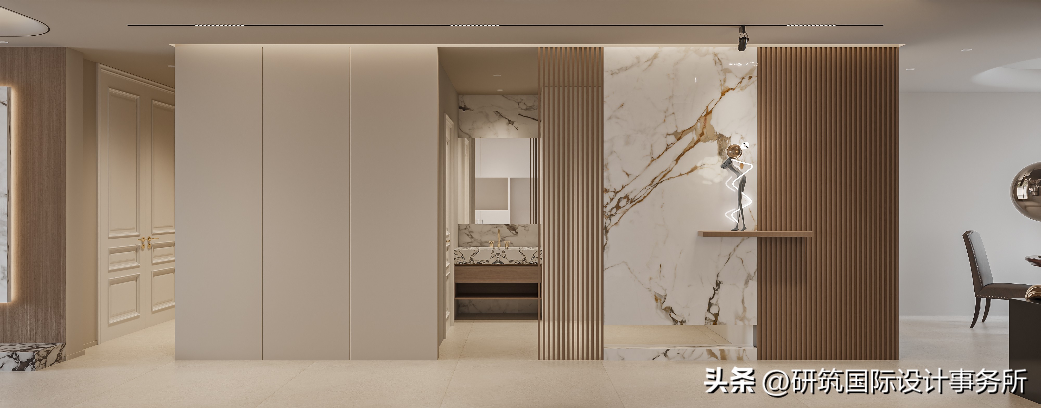 180平中式混搭,经典美式风格家具搭配墙面效果图