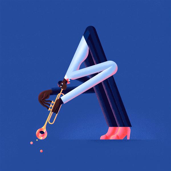 26个字母设计创意图单个,字母设计合集