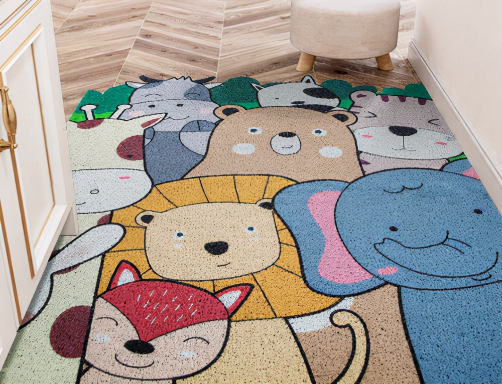 创意图案地垫,可裁剪入户创意地垫