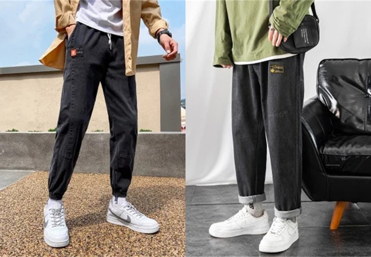 窄版阔腿直筒牛仔裤腿粗,平价宽松牛仔裤腿粗