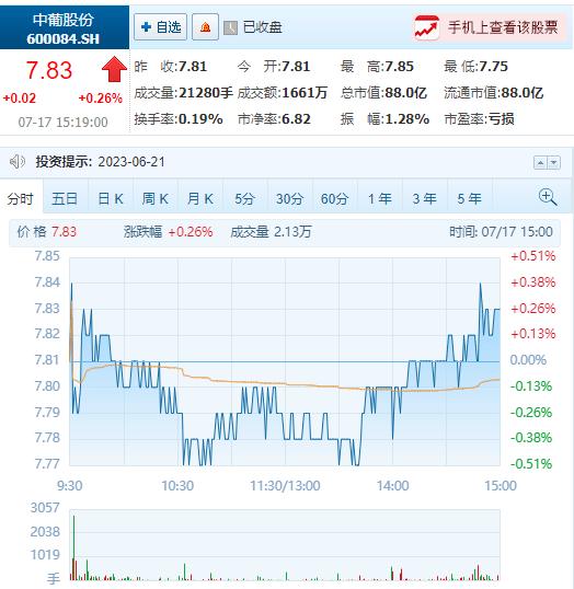 中葡股份今年中报盈利多少,中葡股份葡萄酒