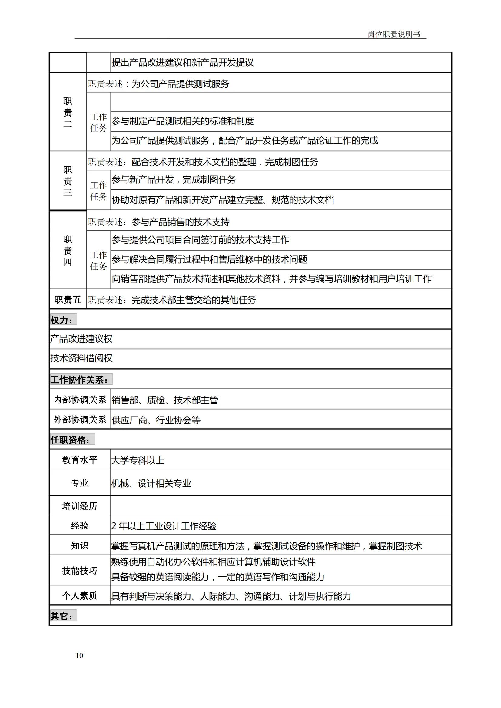 岗位职责说明书完整版书籍,岗位说明书编写的完整流程