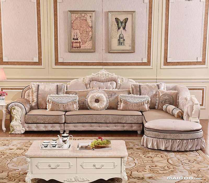 法式轻奢布艺沙发款式,法式田园风布艺沙发