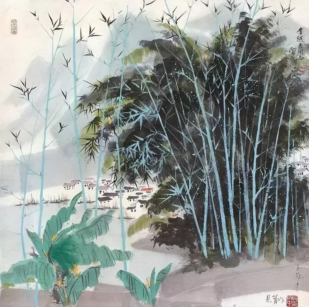 画画难画,吴冠中的竹画作品欣赏