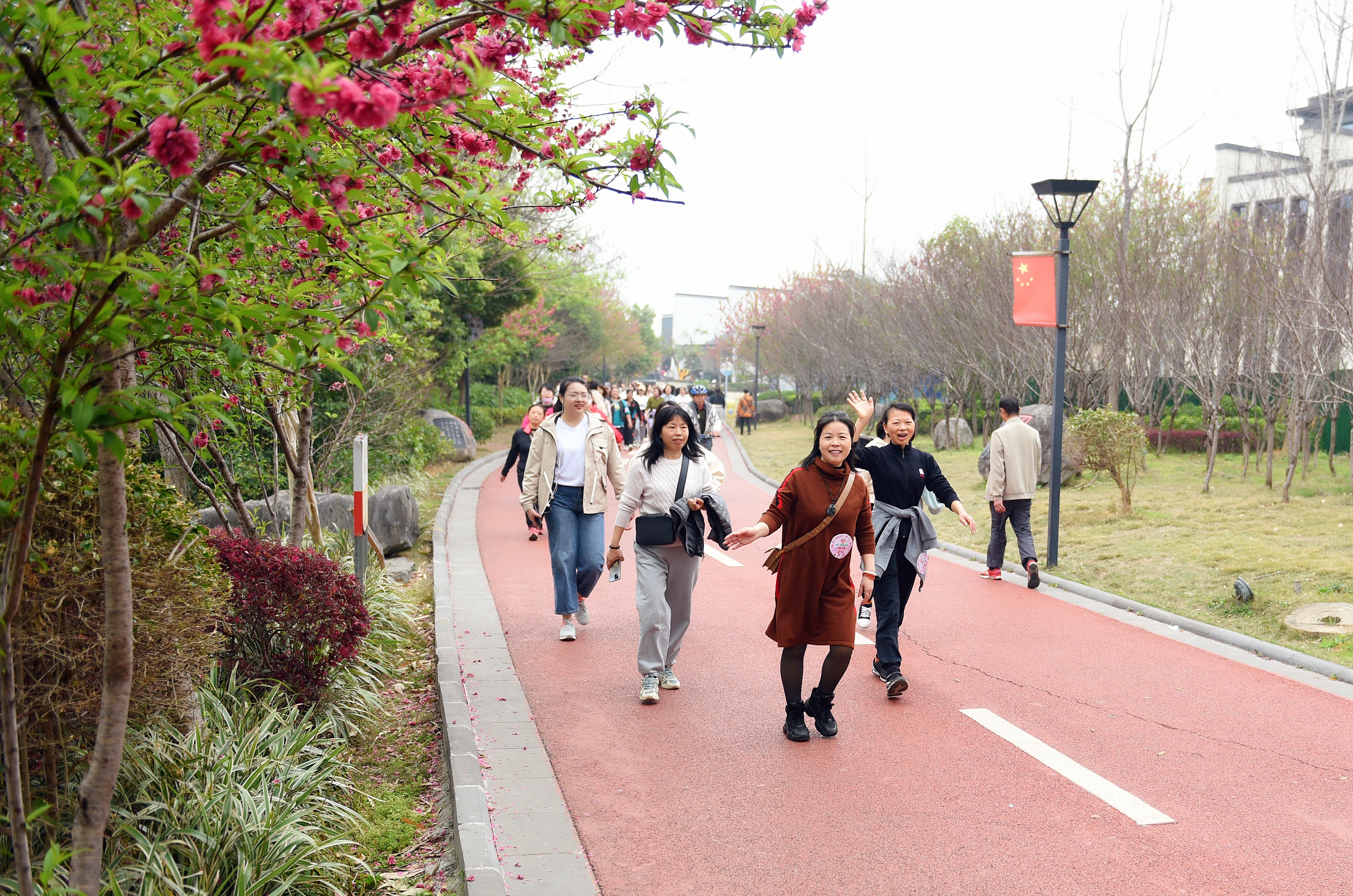 美女们嗨翻了！桂林市秀峰区举行庆祝“三八”国际妇女节巾帼·秀峰健康竞步走活动