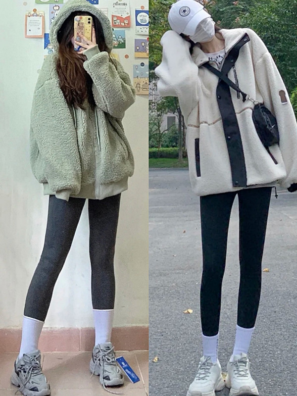 喇叭裤冬季搭配街拍,打底裤穿搭攻略