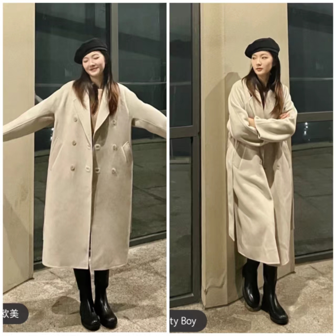 大衣搭长靴知性十足,大衣配阔腿裤让你气场翻倍