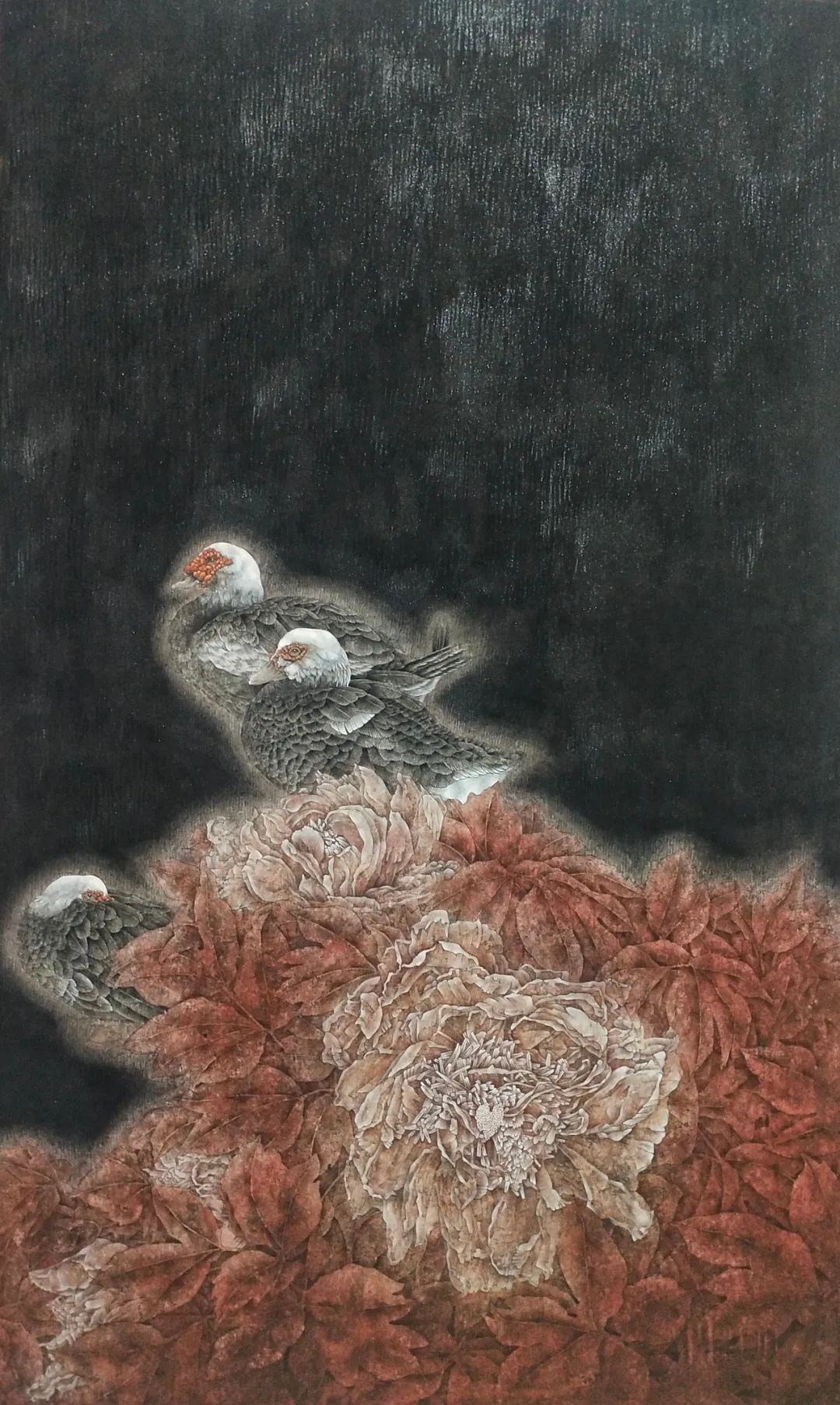 勾线画色彩,好的工笔画白描勾线画