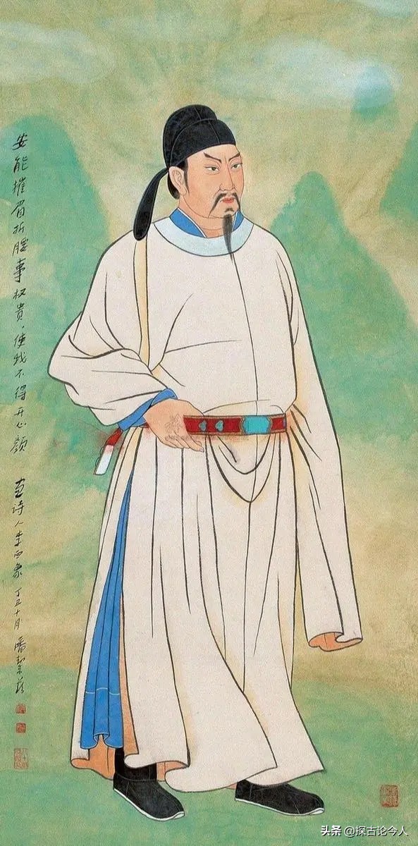 探寻李白诗歌中的意象表达,李白人物写实速写画