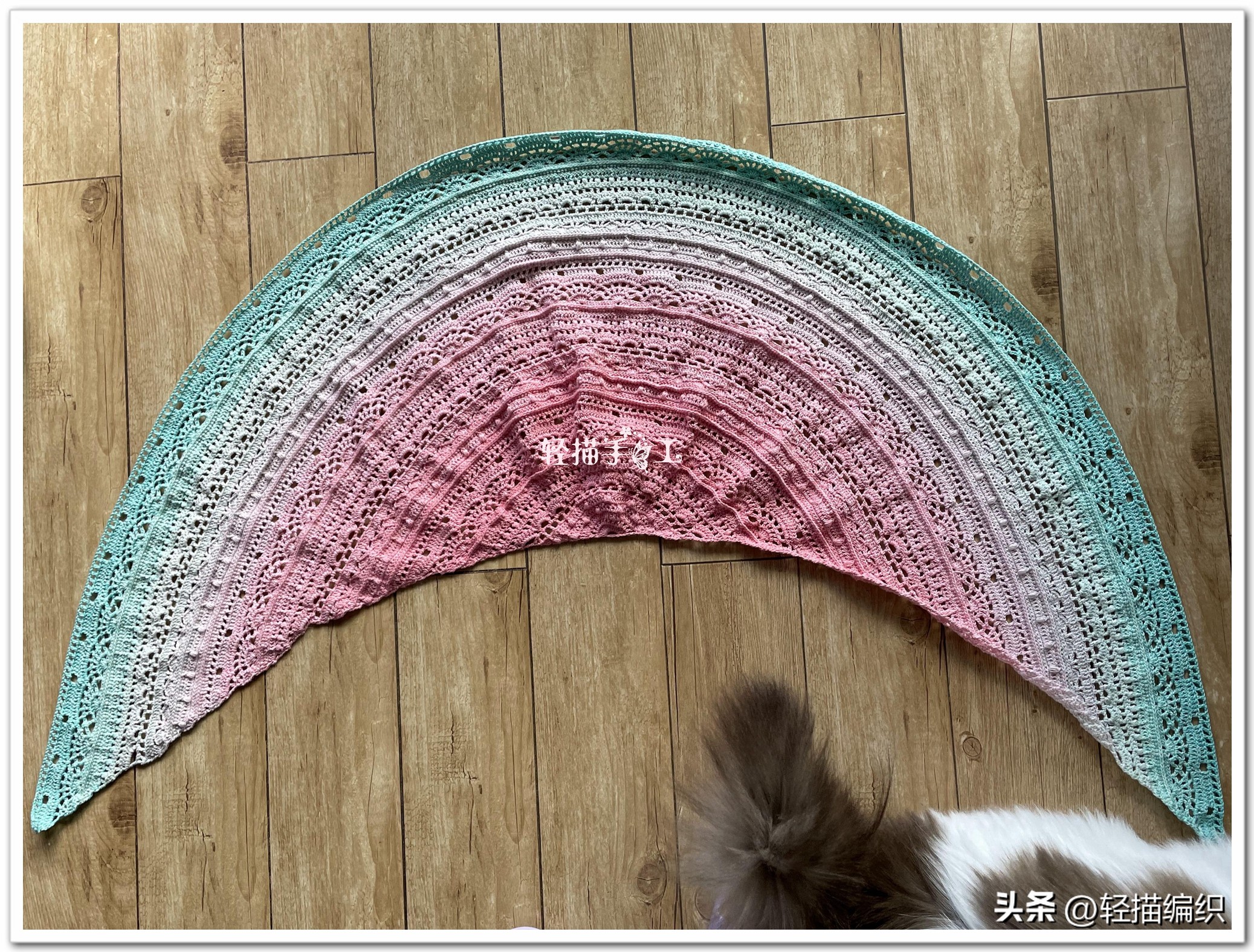 短段染披肩,长段染披肩