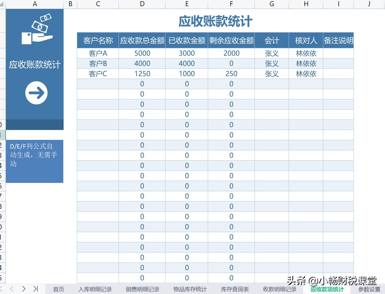 不用财务软件就用excel怎么做账,公司自制的excel财务做账系统
