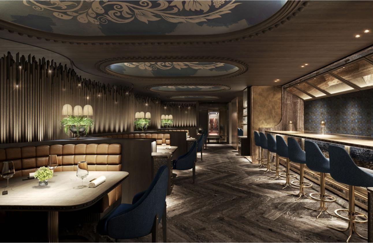 在香港的米其林餐厅用餐,在香港的豪华正餐