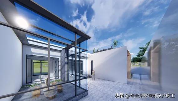 开间20米进深12米一层别墅实景,开间12米进深1.5米两层现代别墅