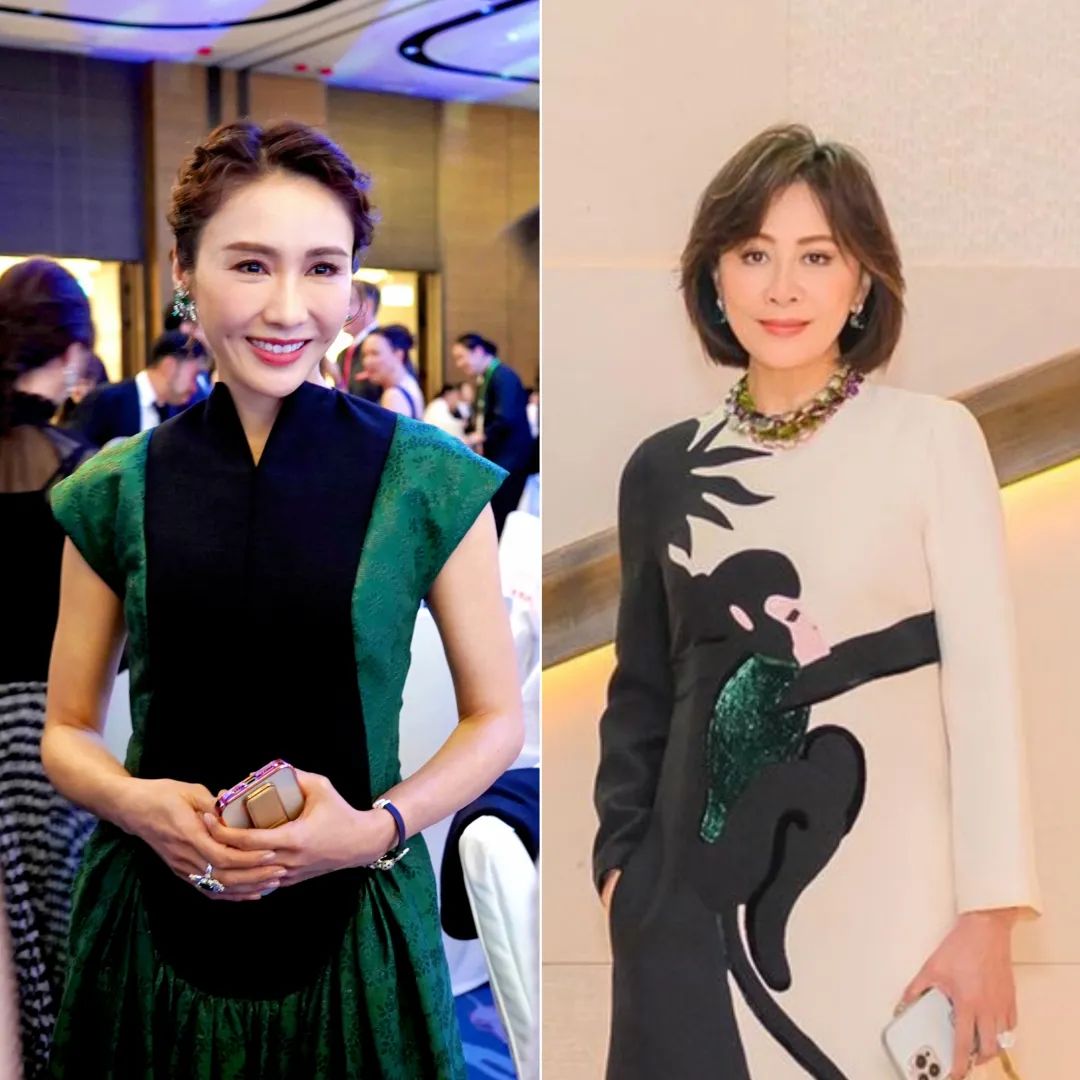 郭晶晶张曼玉合影,郭晶晶巩俐同框穿搭