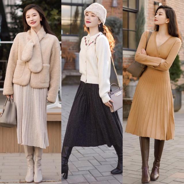 今年大火的“半身裙”，配对鞋子气质优雅，适合40+岁的女人