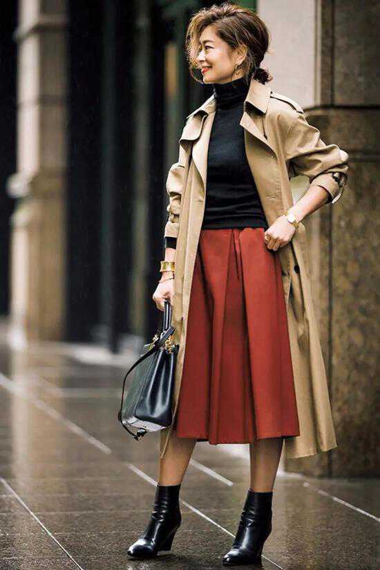 冬裙连衣裙减龄百搭,减龄显瘦中年妈妈裙女装穿搭