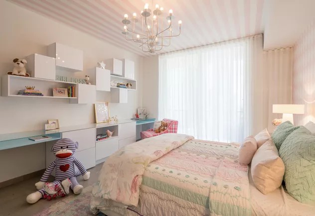 儿童装修效果图卧室男孩,儿童书房卧室一体装修效果图