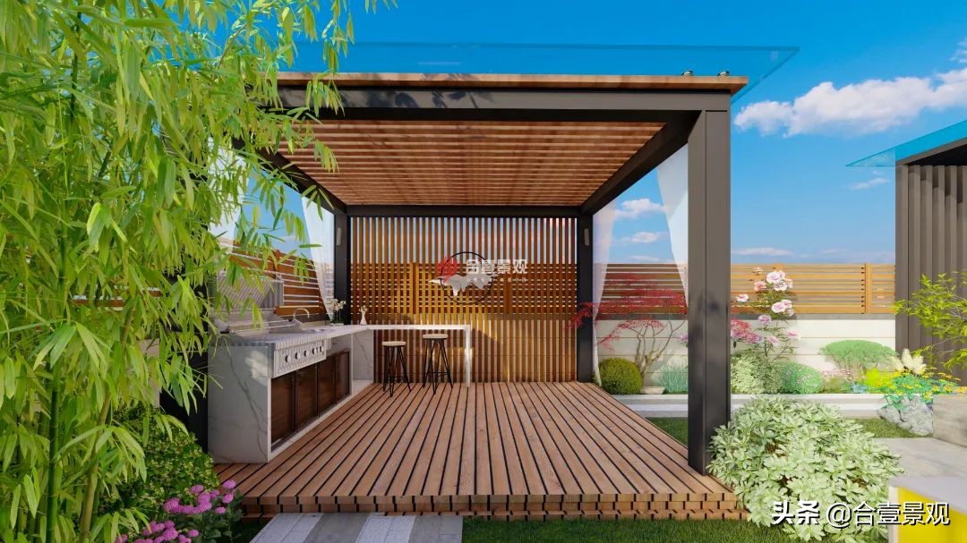庭院设计带亭子,庭院设计木亭子