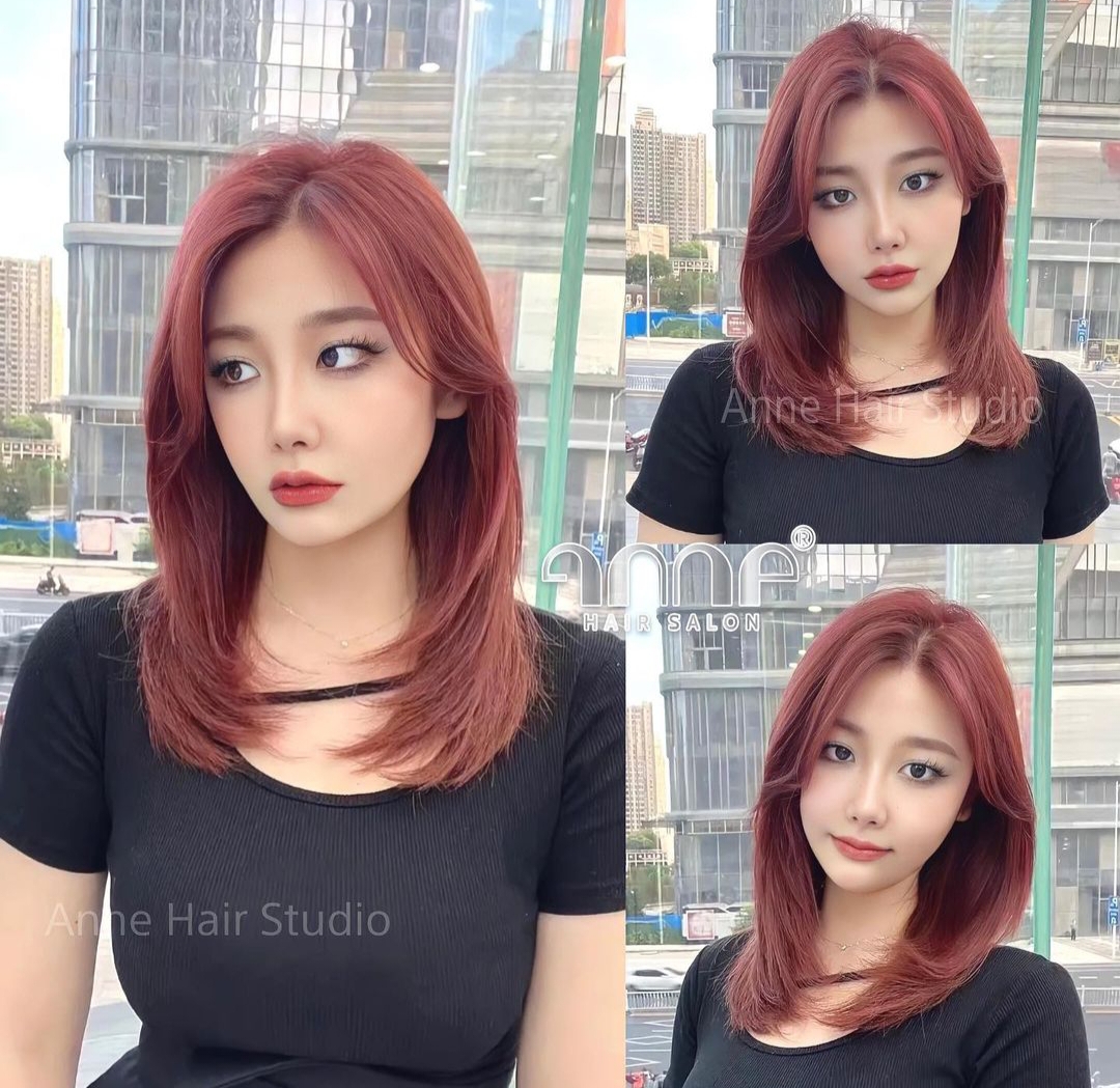 红色头发女生,红色头发动漫