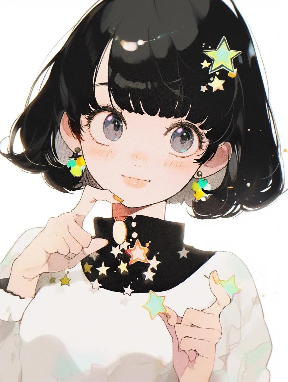 好看的头像女生动漫仙气发光,情侣头像动漫一男一女可爱呆萌