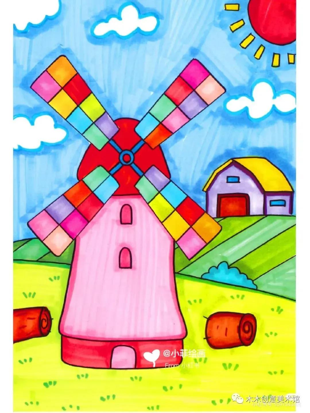 马克笔画儿童画简单好看,儿童马克笔画画简单又好看图片