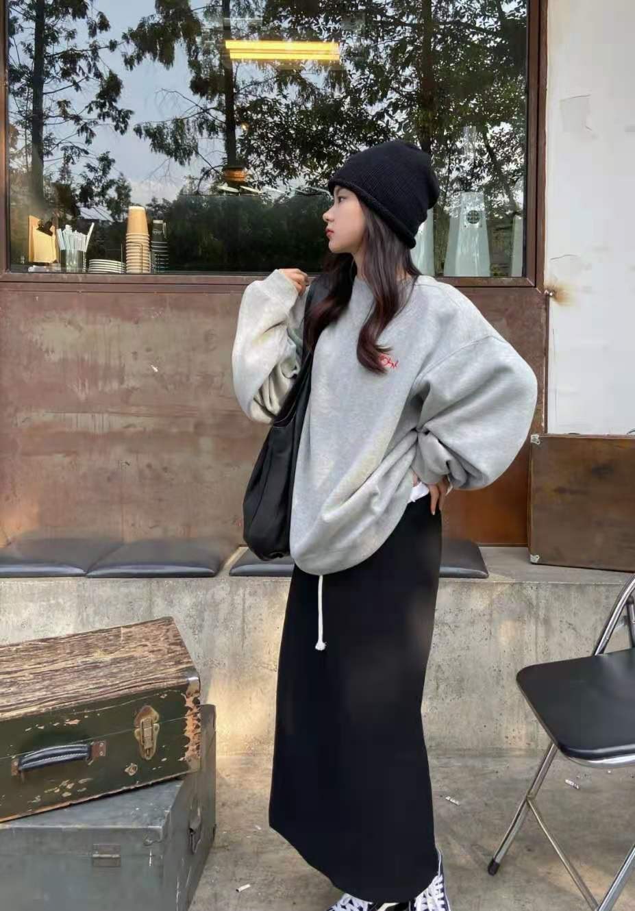 又大又宽松的卫衣怎么穿好看,好看的卫衣穿搭显高显瘦