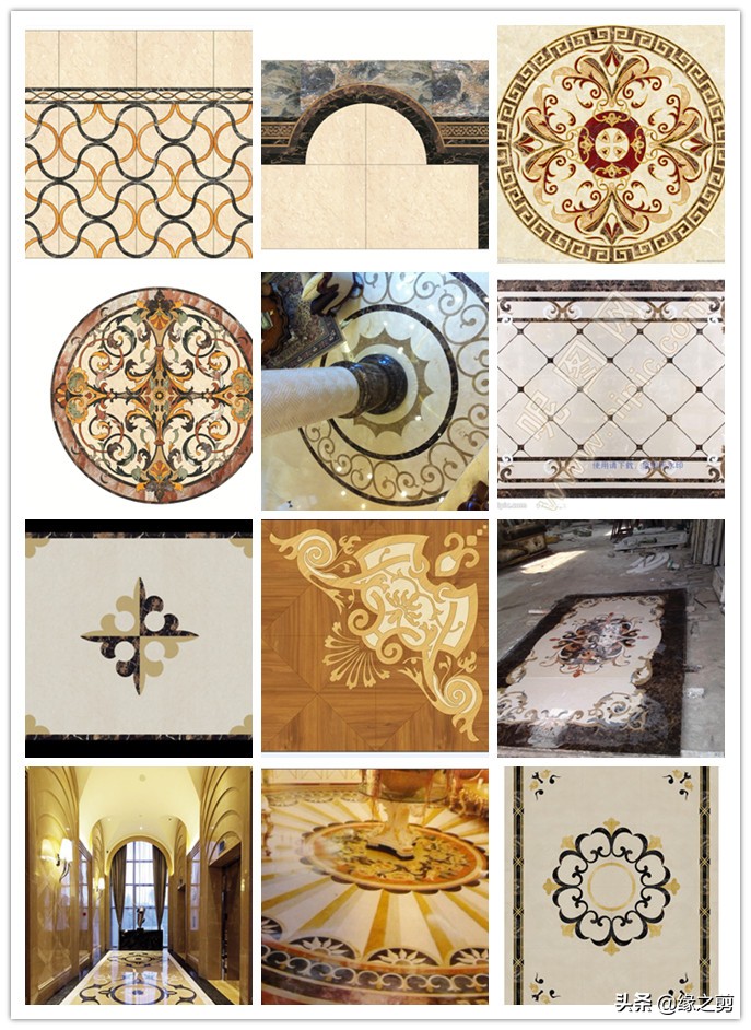 260平方水刀拼花客厅效果图,别墅水刀拼花